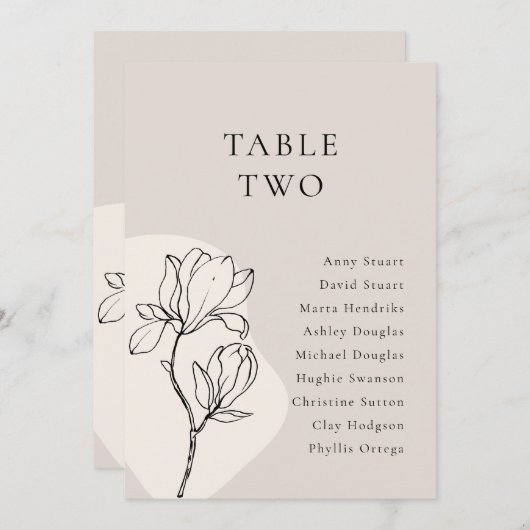 EDITABLE Boho Floral Tischnummer (Vorne/Hinten)