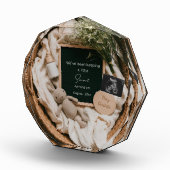 Editable boho neutrale Schwangerschaftsankündigung Fotoblock (Rechts)