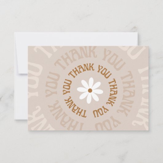 Editable Boho Vielen Dank Baby Duschkarte Vorlage (Rückseite)