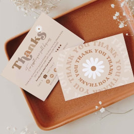 Editable Boho Vielen Dank Geschäftskartenvorlage Einladung