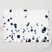 Editable Bold Gold Foto Kindergarten Abschluss Folieneinladung (Rückseite)