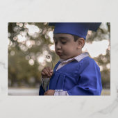 Editable Bold GOLD Foto Kindergarten Abschluss Folieneinladung (Rückseite)