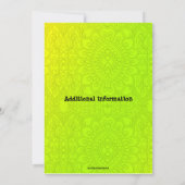 Editable Bollywood Birthday Party Einladung (Rückseite)