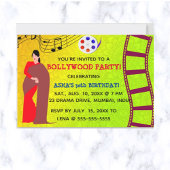 Editable Bollywood Birthday Party Einladung