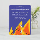 Editable Bonfire Birthday Einladung (Stehend Vorderseite)