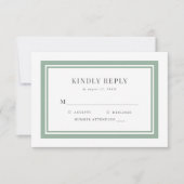 Editable Border Color Wedding RSVP Karte (Vorderseite)