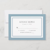 Editable Border Color Wedding RSVP Karte (Vorderseite)