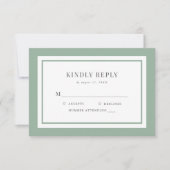 Editable Border Color Wedding RSVP Karte (Vorderseite)