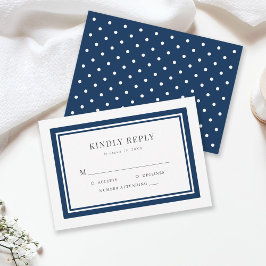 Editable Border Color Wedding RSVP Karte
