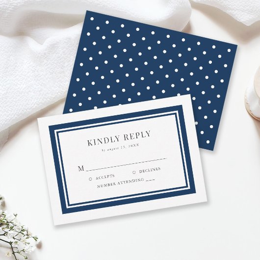 Editable Border Color Wedding RSVP Karte