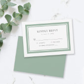 Editable Border Color Wedding RSVP Karte