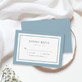 Editable Border Color Wedding RSVP Karte