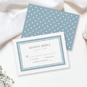 Editable Border Color Wedding RSVP Karte