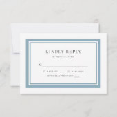 Editable Border Color Wedding RSVP Karte (Vorderseite)