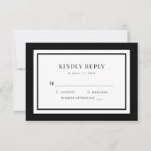 Editable Border Color Wedding RSVP Karte (Vorderseite)