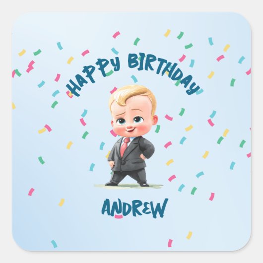 Editable Boss Baby Sticker (Vorderseite)