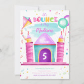 Editable Bounce Einladung Geburtstag (Vorderseite)