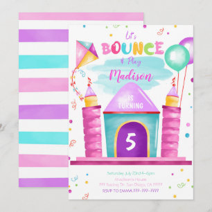 Editable Bounce Einladung Geburtstag