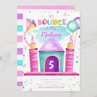 Editable Bounce Einladung Geburtstag