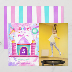 Editable Bounce Foto Einladung