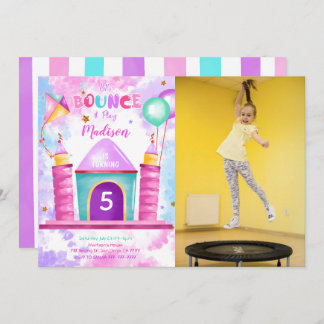 Editable Bounce Foto Einladung