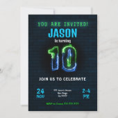 Editable Boy Birthday Einladung (Vorderseite)