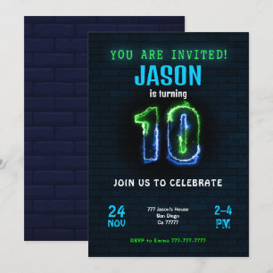 Editable Boy Birthday Einladung