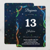 Editable Boy Birthday Einladung (Vorne/Hinten)