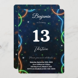 Editable Boy Birthday Einladung