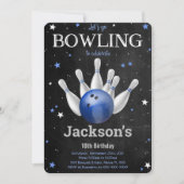 Editable Boy Bowling Einladung (Vorderseite)