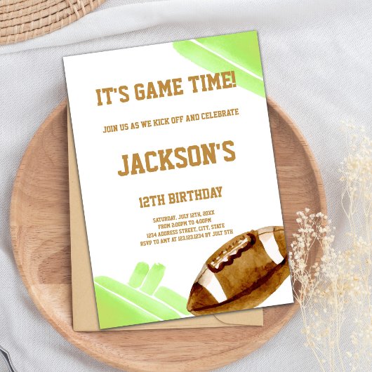 Editable Boys Game Day Party laden ein Einladung