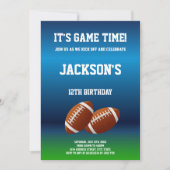 Editable Boys Game Day Sports Party laden ein Einladung (Vorderseite)