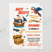 Editable Boys Girls Schatzsuchen Einladung (Vorne/Hinten)