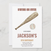 Editable Boys Sports Party Card mit klassischem Ba Einladung (Vorderseite)