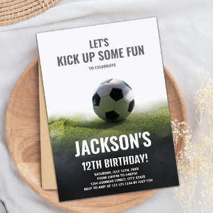 Editable Boys Sports Party Card mit klassischem Th Einladung