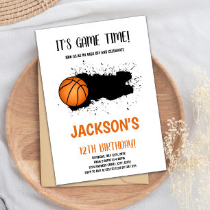 Editable Boys Sports Party Card mit Tinte Splash D Einladung