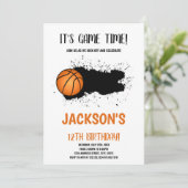 Editable Boys Sports Party Card mit Tinte Splash D Einladung (Stehend Vorderseite)