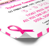 Editable Breast Cancer Benefit Fundraiser Vorlage Poster (Ecke)