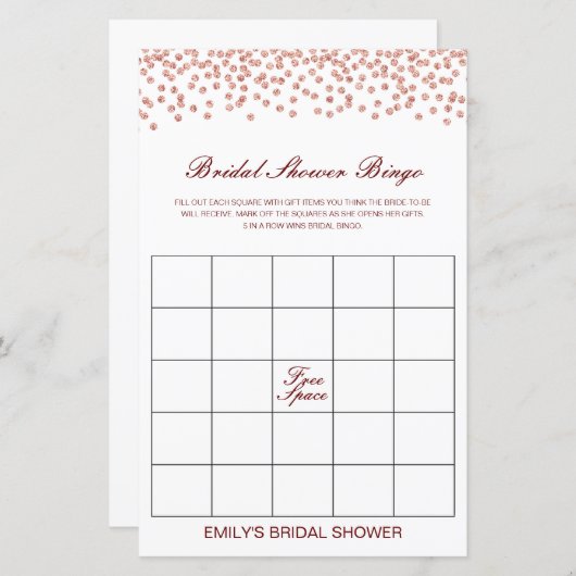 Editable Bridal Bingo Brautparty Game PRINTED (Vorne/Hinten)