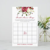 Editable Bridal Bingo Brautparty Game PRINTED (Stehend Vorderseite)