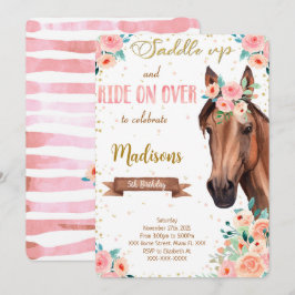 Editable Brown Horse Einladung