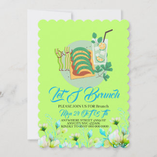 Editable Brunch Invitation, Let's Brunch Invitatio Save The Date