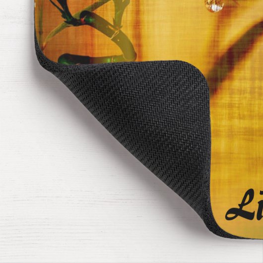 Editable Buddha und Bamboo Mousepad (Ecke)