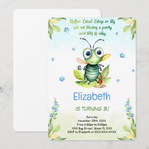 Editable Bug Birthday Einladung
