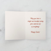 Editable Bunnies Springtime wünscht frohe Ostern Karte (Innenseite)