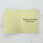 Editable Bunny und Blätter Osterfest Karte (Innenseite)