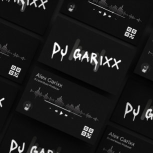 Editable Business Card DJ Music Producer Visitenkarte