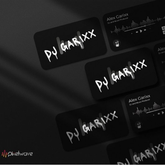 Editable Business Card DJ Music Producer Visitenkarte