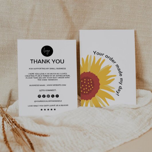 Editable Business danke You Card,