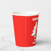 Editable Business Happy Holidays Weihnachts-Party Pappbecher (Rechts)